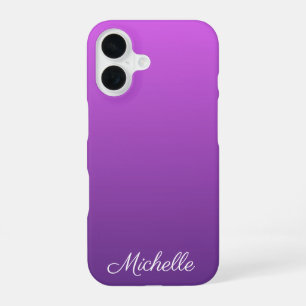 Personalised purple ombre iPhone 16 case