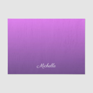 Personalised purple ombre tissue paper
