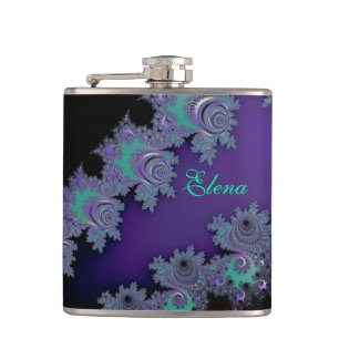 Personalised Purple People Pleaser Fractal Flask