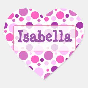 Personalised Purple Pink Polka Dot Quilt Sticker
