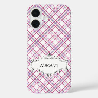 Personalised Purple Plaid Phone Case