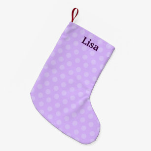 Personalised Purple Polka Dot Christmas Stocking