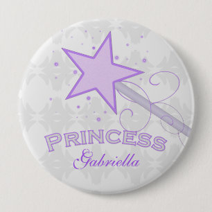 Personalised: Purple Princess Wand Button