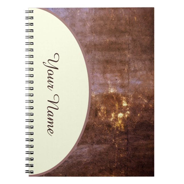 Personalised purple retro tatter notebook (Front)