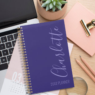 Personalised Purple Simple Modern Chic Planner