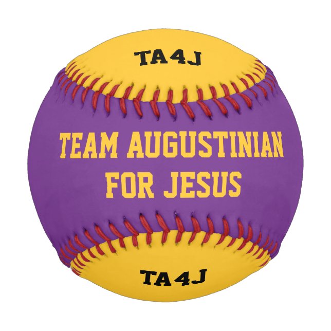 Personalised Purple TEAM JESUS Monogram Baseball (Front)