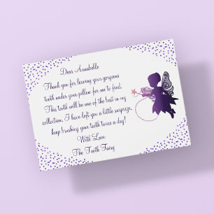 Personalised Purple Tooth Fairy Thank You