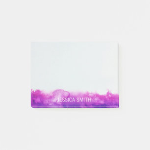 Personalised Purple Violet Lavender Watercolor Post-it Notes