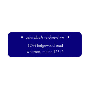 Personalised Purple & White Return Address Label