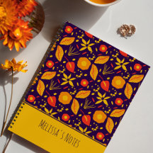 Personalised Purple & Yellow Botanical Pattern