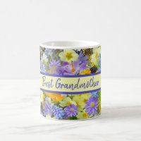 Personalised Purple Yellow Country Garden Flowers
