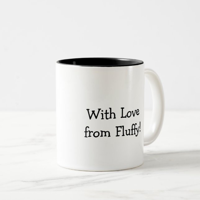 Personalised Purrfect Cat Dad Two-Tone Coffee Mug (Front Right)