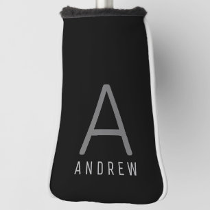 Personalised Putter Cover Modern Monogrammed Gift