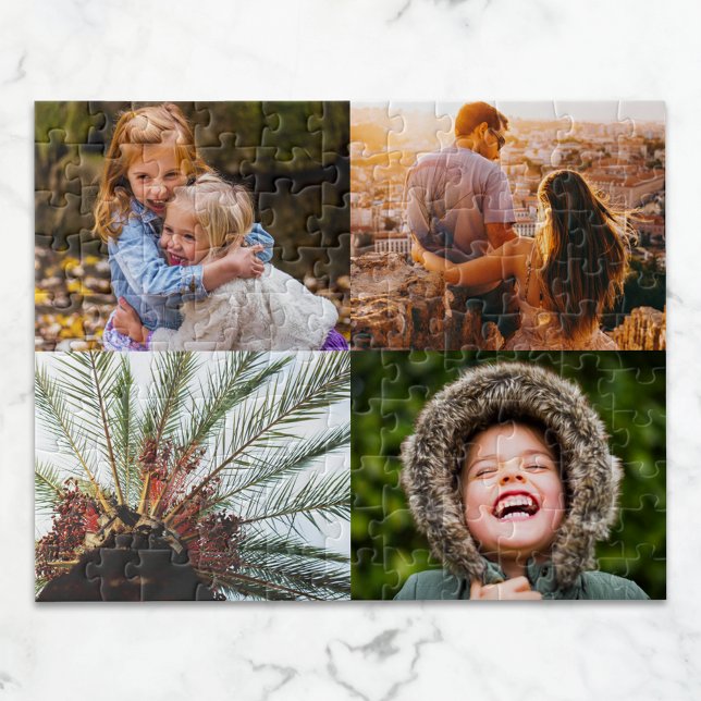 Personalised Puzzle 4 Photo Edge Print Collage (Creator Uploaded)