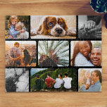 Personalised Puzzle 9 Photo Collage in Black Frame<br><div class="desc">Personalised 9 photo jigsaw puzzle in rounded black frame. Great for family reunions,  get togethers and birthdays.</div>