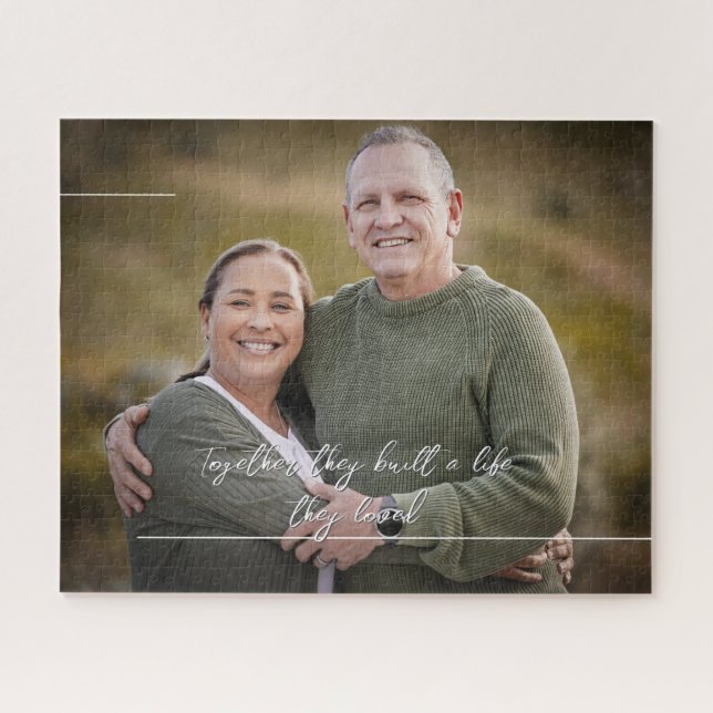 Personalised Puzzle with Your Text & Accent Lines (Horizontal)