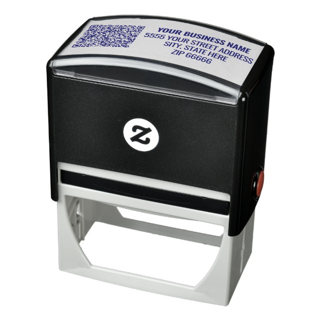 Personalised QR Code Address Name Business Stamp (Product)