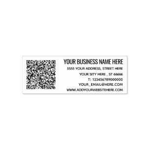 Personalised QR Code Address Self-inking Stamp