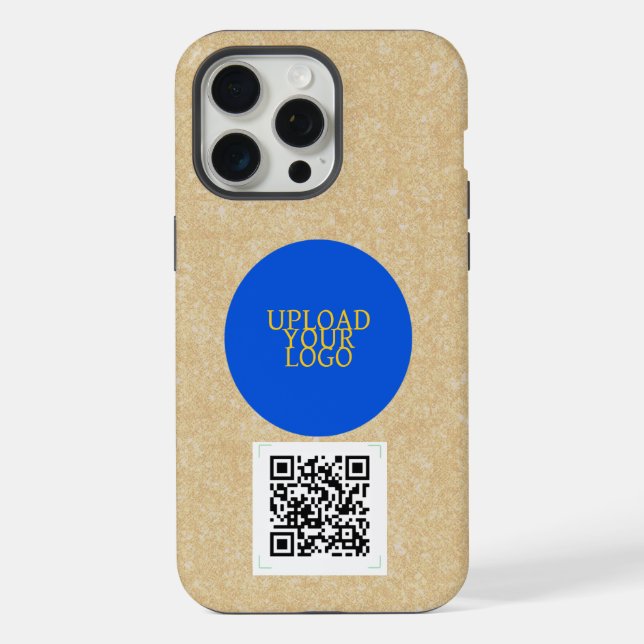 Personalised QR code and a logo iPhone Case (Back)