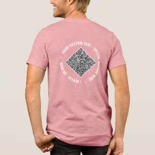 Personalised QR Code and Custom Text Your Funny Tri-Blend Shirt