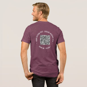 Personalised QR Code and Custom Text Your T-Shirt Tri-Blend Shirt