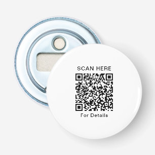 Personalised QR Code Button Bottle Opener