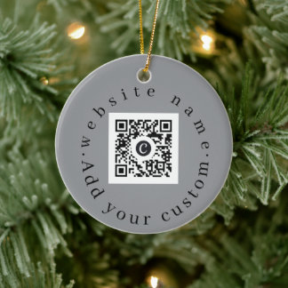 Personalised QR Code Christmas Ceramic Ornament