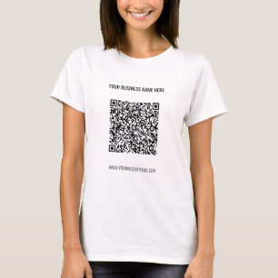 Personalised QR Code Custom Text Business T-Shirt
