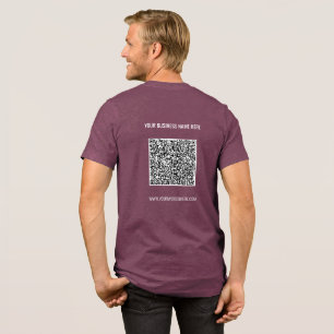 Personalised QR Code Custom Text Business Tri-Blend Shirt