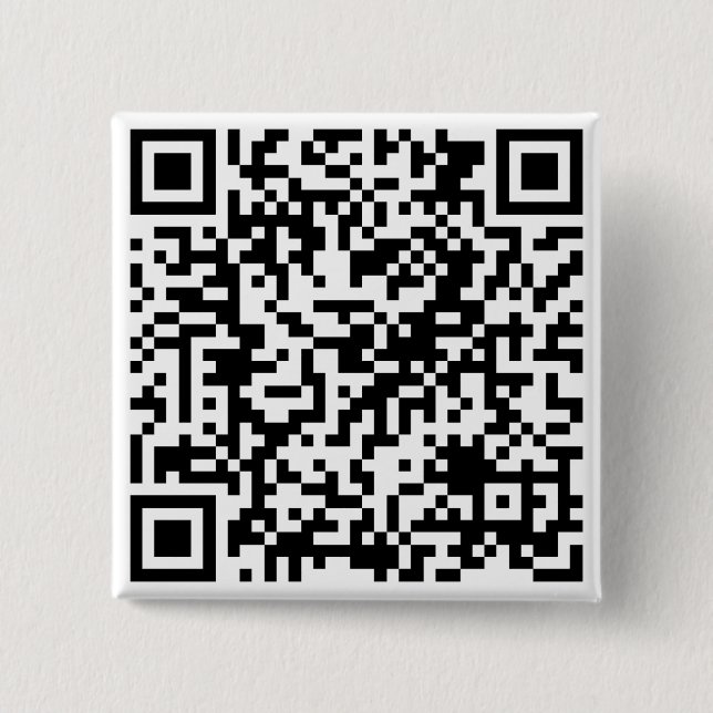 Personalised QR Code Custom URL Square 15 Cm Square Badge (Front)