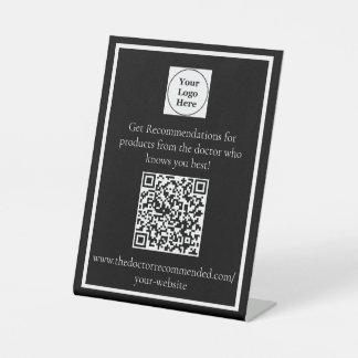 Personalised QR Code Desk Stand Pedestal Sign