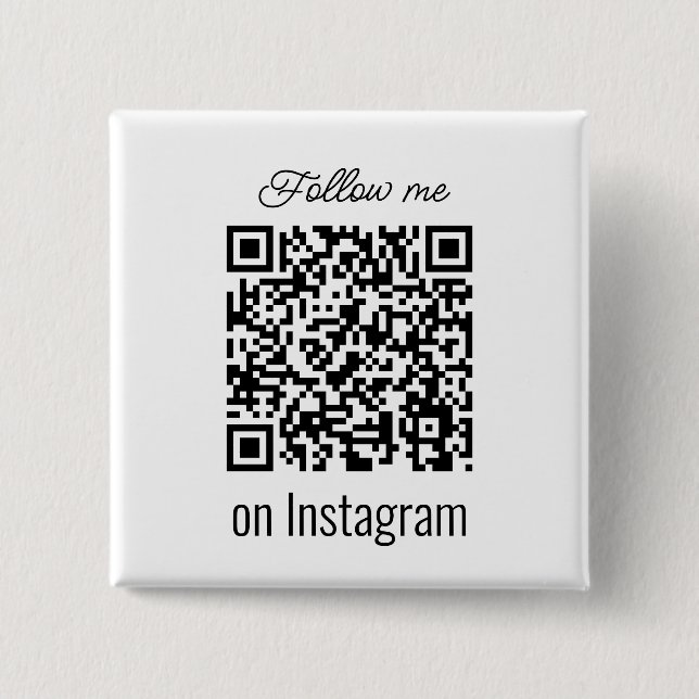 Personalised QR Code Follow Me Social Media Button (Front)