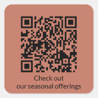 Personalised QR Code Generate URL Square Sticker