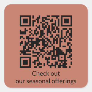 Personalised QR Code Generate URL Square Sticker