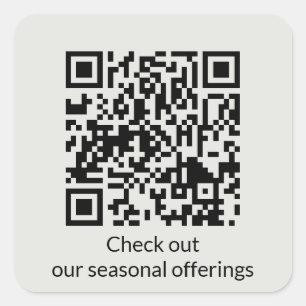 Personalised QR Code Generate URL Square Sticker