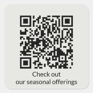 Personalised QR Code Generate URL Square Sticker