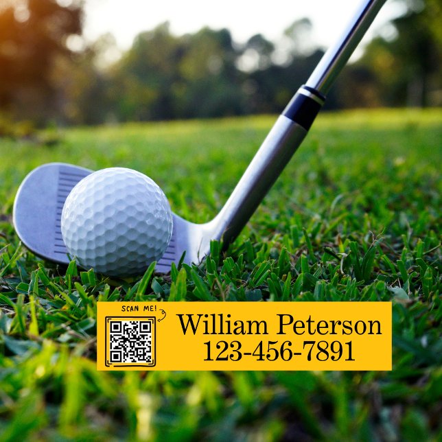 Personalised QR code Golf Club, equipment Labels  (Creator Uploaded)