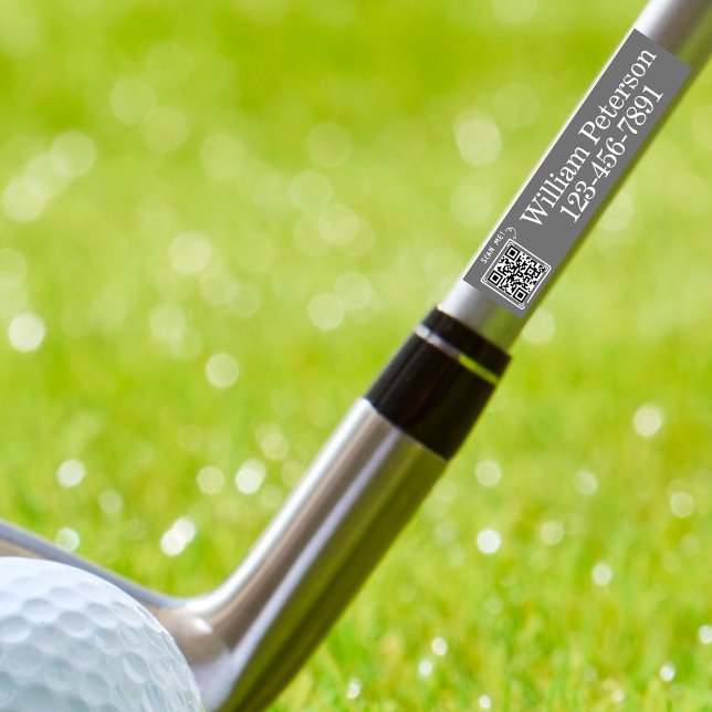 Personalised QR code Golf Club, equipment Labels  (Creator Uploaded)