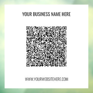 Personalised QR Code Name Website Window Cling