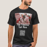 Personalised Qr Code, Photo and Text T-Shirt<br><div class="desc">Personalised Editable Qr Code, Photo and Text T-Shirt</div>