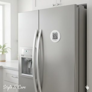 Personalised QR Code Round Magnet – Stand Out
