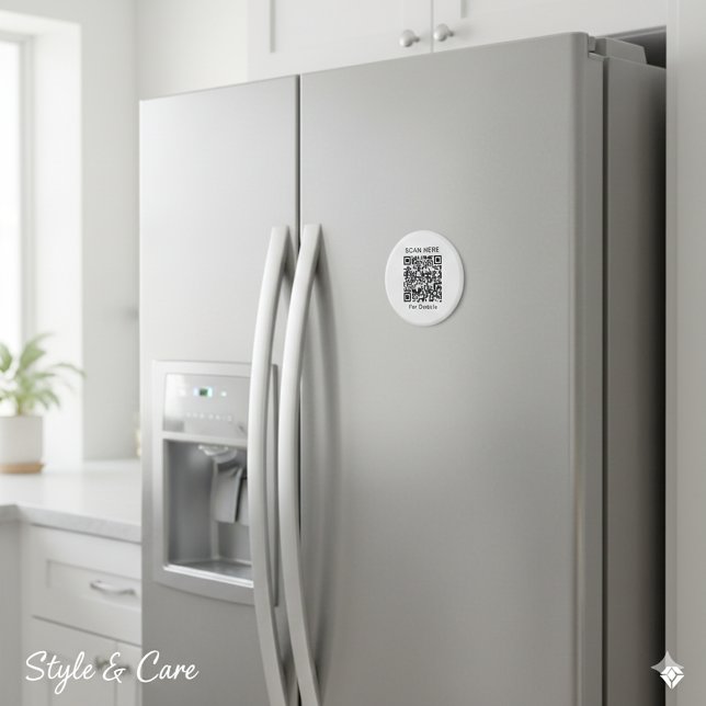 Personalised QR Code Round Magnet – Stand Out (Personalized QR Code Round Magnet – Stand Out)