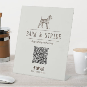 Personalised QR Code Scan to Follow Business Pedestal Sign