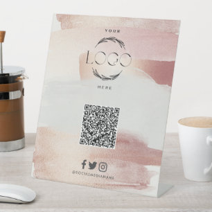 Personalised QR Code Scan to Follow Business Pedestal Sign