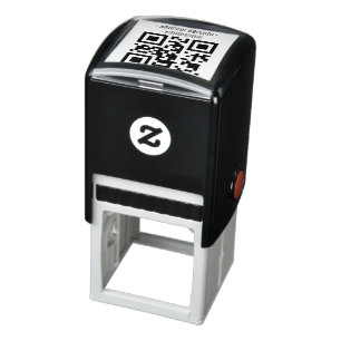 Personalised QR Code Self-Inking Rubber Stamp