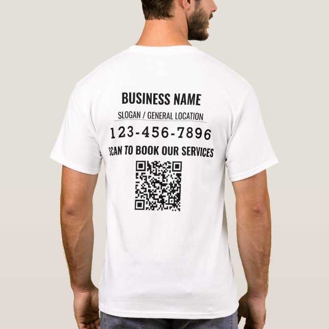 Personalised QR code Social Media Business Event T-Shirt (Back)