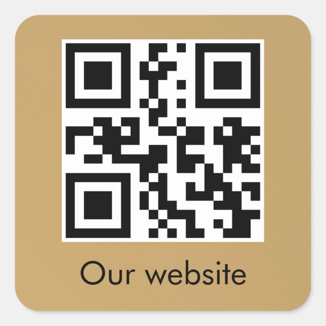 Personalised QR code Square Sticker (Front)
