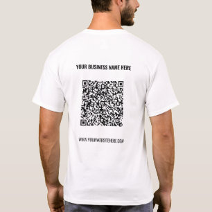 Personalised QR Code T-Shirt with Custom Text