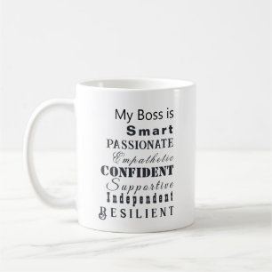 Personalised Qualities of Great Women Office Boss Coffee Mug
