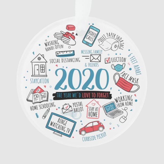 Personalised Quarantine Activities 2020 Christmas Ornament (Front)